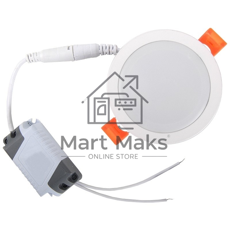 Св-к встраиваемый с подсветкой круг 7Вт 4500К 85мм белый IP40 General GLP-DECO-R2-7BT-IP40-4-W