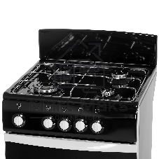 Плита газовая DeLuxe 5040.38 г (щиток) черный, конфорок 4 шт, духовка 43 л, 50 см x 85 см x 50 см