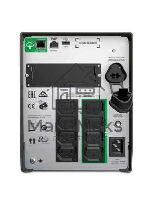 Источник бесперебойного питания APC Smart-UPS 1000VA/700W, Line-Interactive, LCD, Out: 220-240V 8xC13 (4-Switched), SmartSlot, USB, SmartConnect, черный, 1 year warranty (REP: SMT1000I)