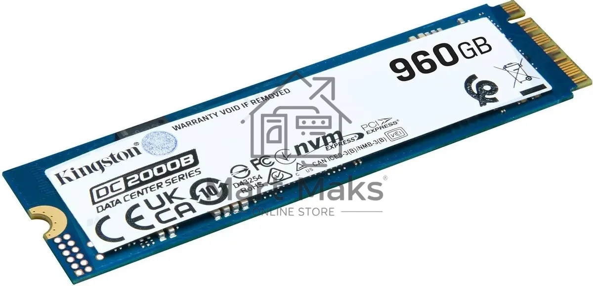 Накопитель SSD Kingston PCIe 4.0 x4 960GB SEDC2000BM8/960G DC2000B M.2 2280 0.4 DWPD