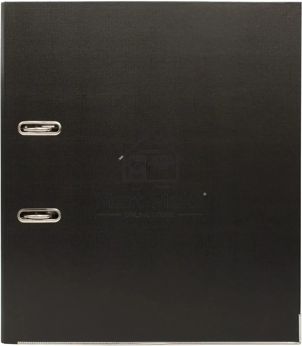 Папка-регистратор Silwerhof 2022106 A4 50мм, двусторонний ПВХ, черный, металлическая окантовка, сборная (упаковка: 2шт)