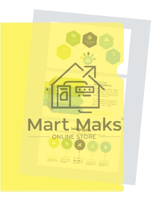 Папка-уголок Silwerhof Eco тисненый A4, пластик, 0.12мм, желтый