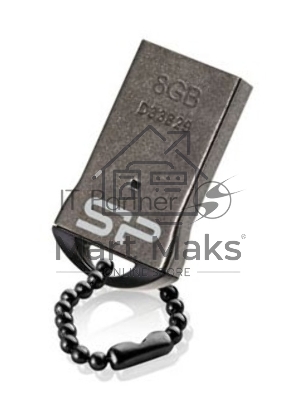 Флешка USB R/W Silicon Power 8Gb Touch T01 SP008Gb,UF2T01V1K USB 2.0 черный/серебристый