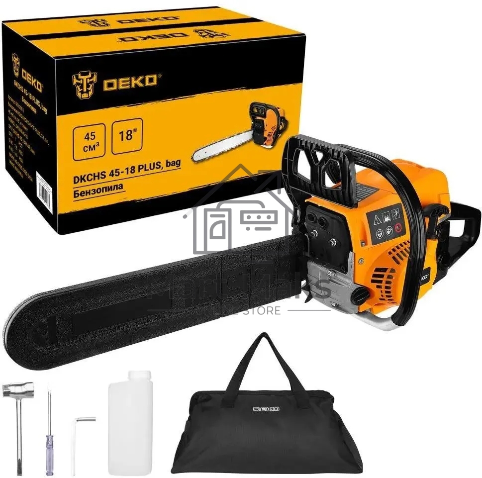 Бензопила Deko DKCHS 45-18 PLUS 3.1л.с. дл.шины:18
