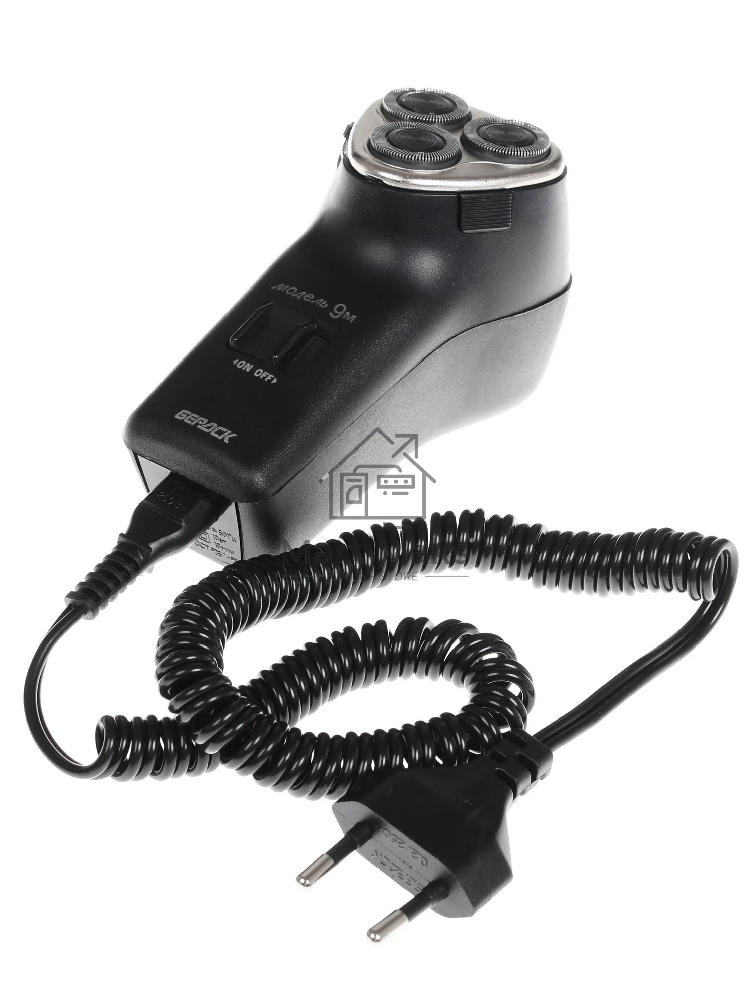 Электробритва Бердск 9М черный/стальной