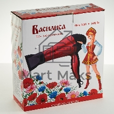 Фен ВАСИЛИСА ФН4-1400 черный с красным: 1400Вт, холодный обдув