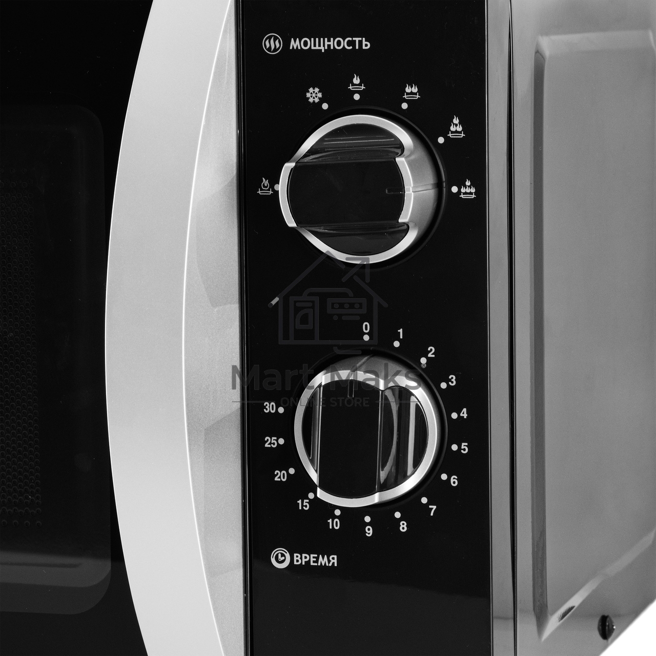 Микроволновая печь Kraft KF20MW7B-202M черный, 20 л, 700 Вт, переключатели - поворотный механизм