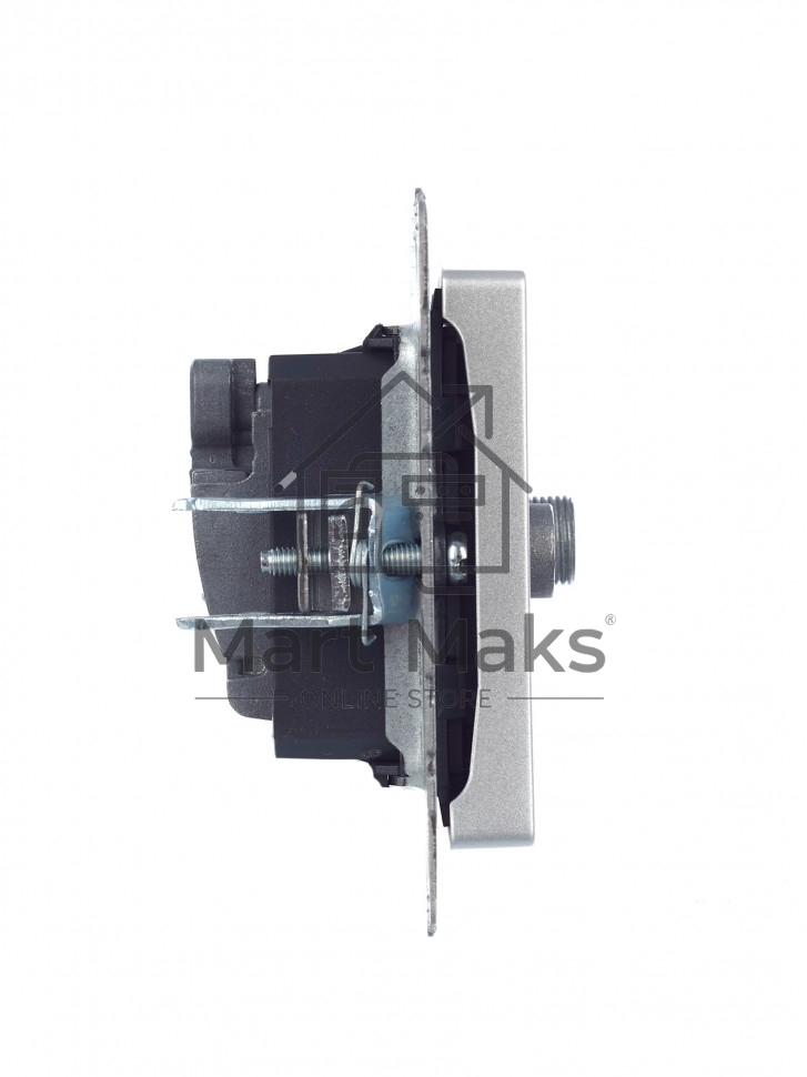 Розетка телевизионная двойная TV+SAT IEK BRITE РТВ/РСп12-БрА алюминий