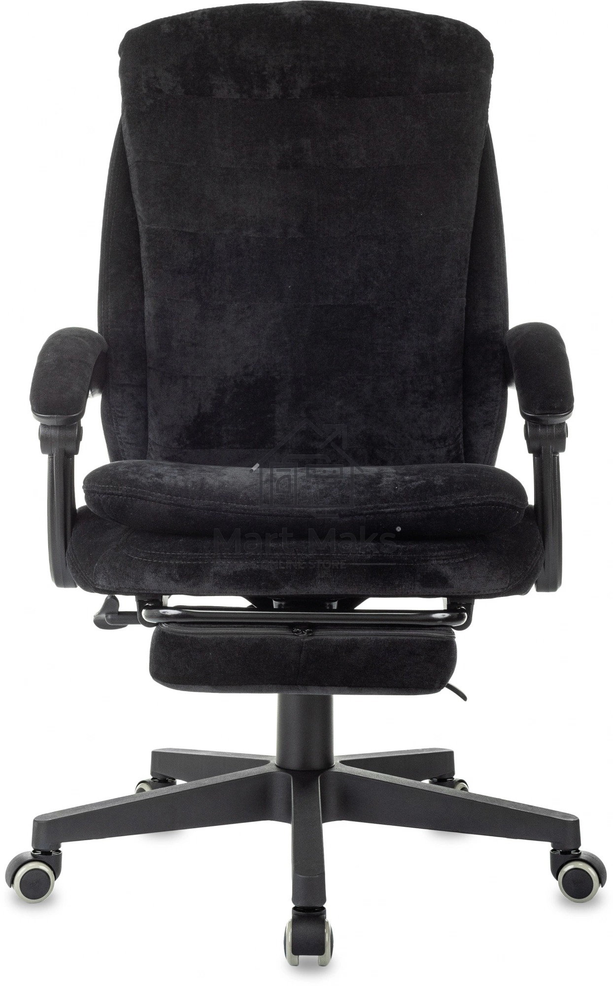 Кресло руководителя Бюрократ T-9950MSG-F Fabric черный Light-20, крестов. пластик, подст. для ног