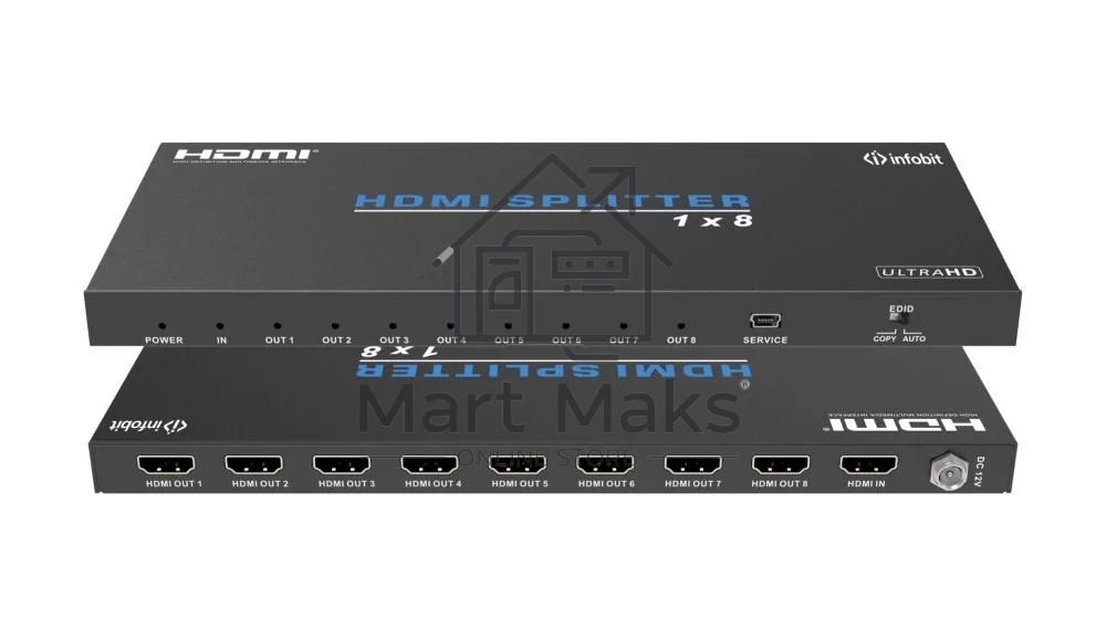 Усилитель - распределитель Infobit iSwitch 108 1х8 HDMI 4K60