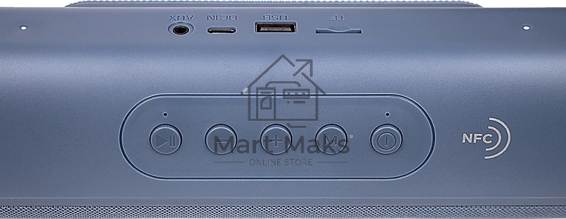 Колонка портатитвная Ural ТТ М100+ синий 6W 1.1 BT/3.5Jack/USB-C 10м 1200mAh (без.бат) (УРАЛ ТТ М100+ СИНИЙ)