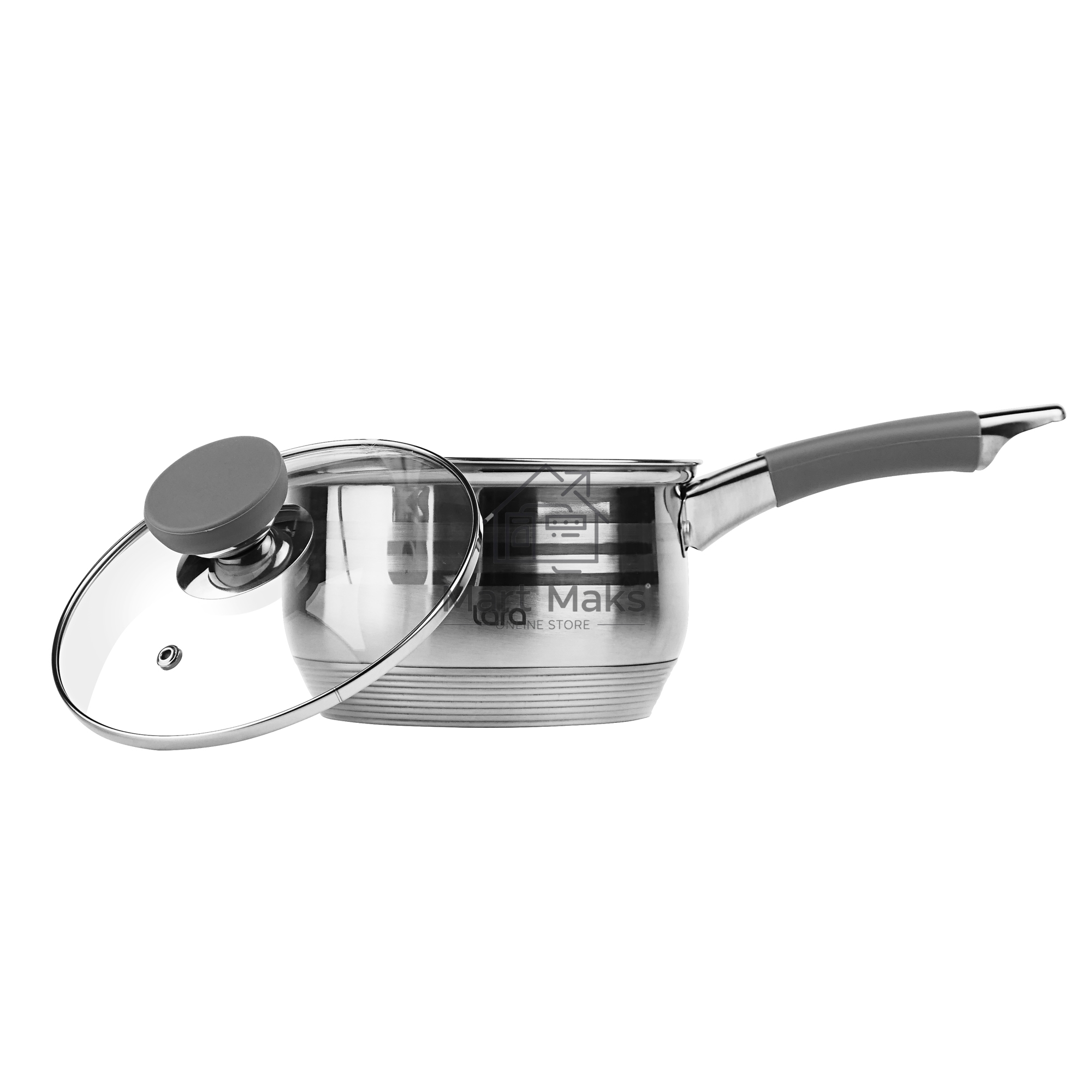 Сотейник LARA LR03-47 2.1 л, с крышкой, 16 см, нержавеющая сталь