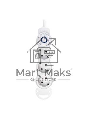 Удлинитель бытовой Smartbuy (SBE-16-3-10m-ZS) 3 роз х 10,0 м - белый