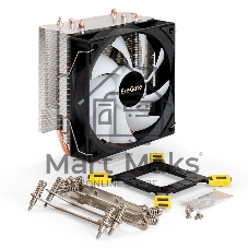 Кулер ExeGate Wizard EXX400V3-PWM.FRGB алюминий/медь, 1800 об/мин, 33 дБ, 4 pin, 140 Вт