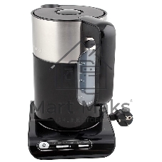 Электрочайник Bosch TWK8613 черный/серебристый, 1.5 л, 2400 Вт, скрытый нагревательный элемент, поддержание температуры