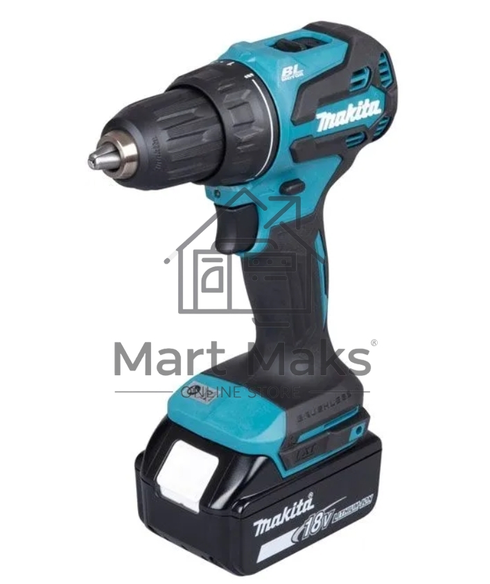 Дрель-шуруповерт Makita DDF490F003, 18 В, 3 Ач, 50 Нм, бесщеточный