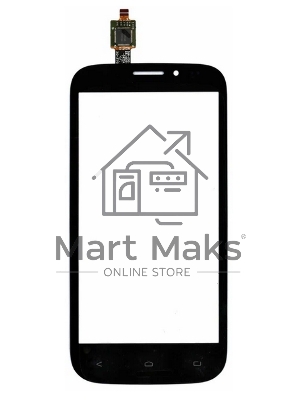 Сенсорное стекло (тачскрин) для Fly IQ4404 Spark, черное