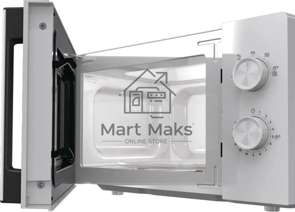 Микроволновая печь Gorenje MO20E1WH белый, 20 л, 800 Вт, переключатели - поворотный механизм