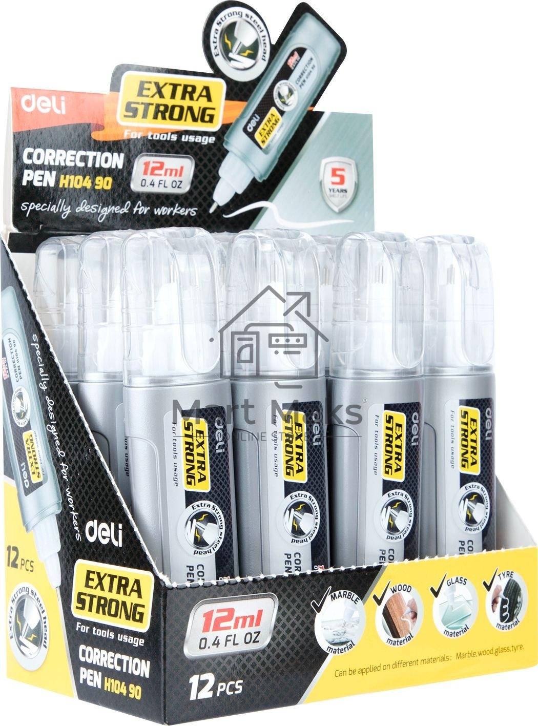 Ручка корректор Deli EH10490 шариковый белый 12мл