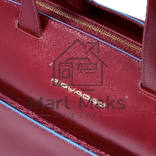 Деловая сумка женская с отделением для ноутбука Piquadro Blue Square BD6680B2/R натур.кожа красный