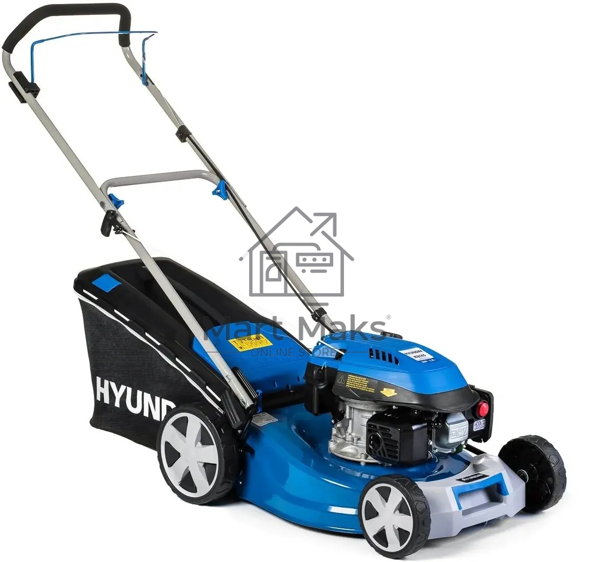 Бензиновая газонокосилка HYUNDAI L4620 двигатель Hyundai ICV145,4-х такт, 3.8 л.с./145 см3, Ширина среза 45,7 см, Высота среза 25-75 мм, 23,5 кг