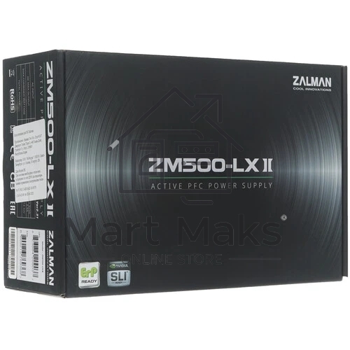 Блок питания Zalman ZM500-LXII, 500Вт, 120мм, черный