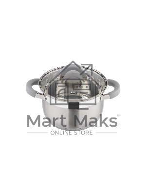 Кастрюля MALLONY Felicita нержавеющая сталь, со стеклянной крышкой, 2,9 л, d-18