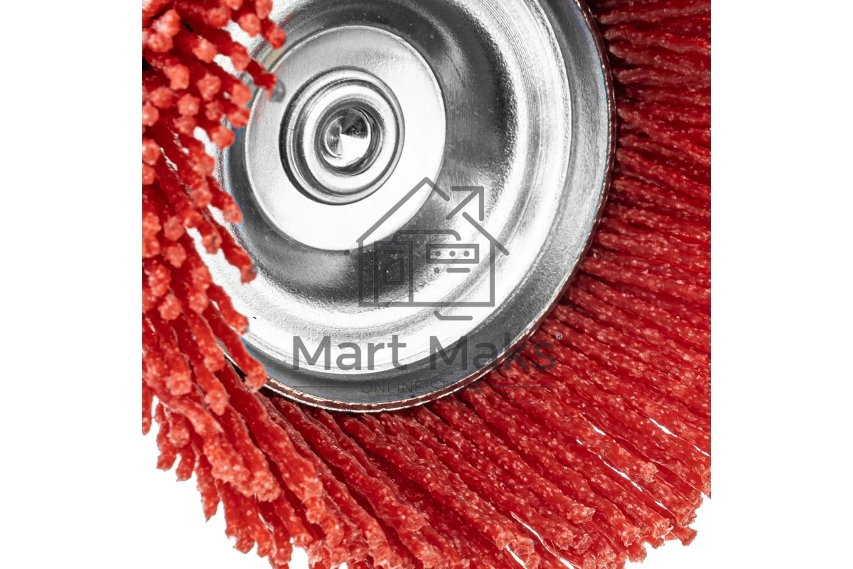 Щетка для дрели Denzel 75 мм, чашка, со шпилькой, нейлоновая щетина