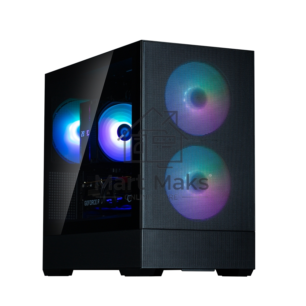Компьютерный корпус ZALMAN P30 AIR, MATX, BLACK, WINDOW, 2xCombo (3.5'' or 2.5''), 3x2.5