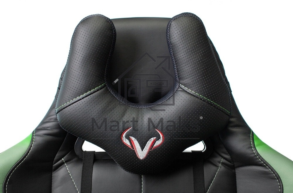 Кресло игровое Бюрократ VIKING 5 AERO LGREEN черный/салатовый искусственная кожа