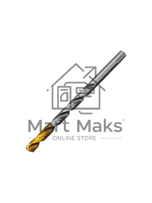 Сверло спиральное по металлу Denzel 11 х 195 мм, Р6М5, Golden Tip, удлиненное