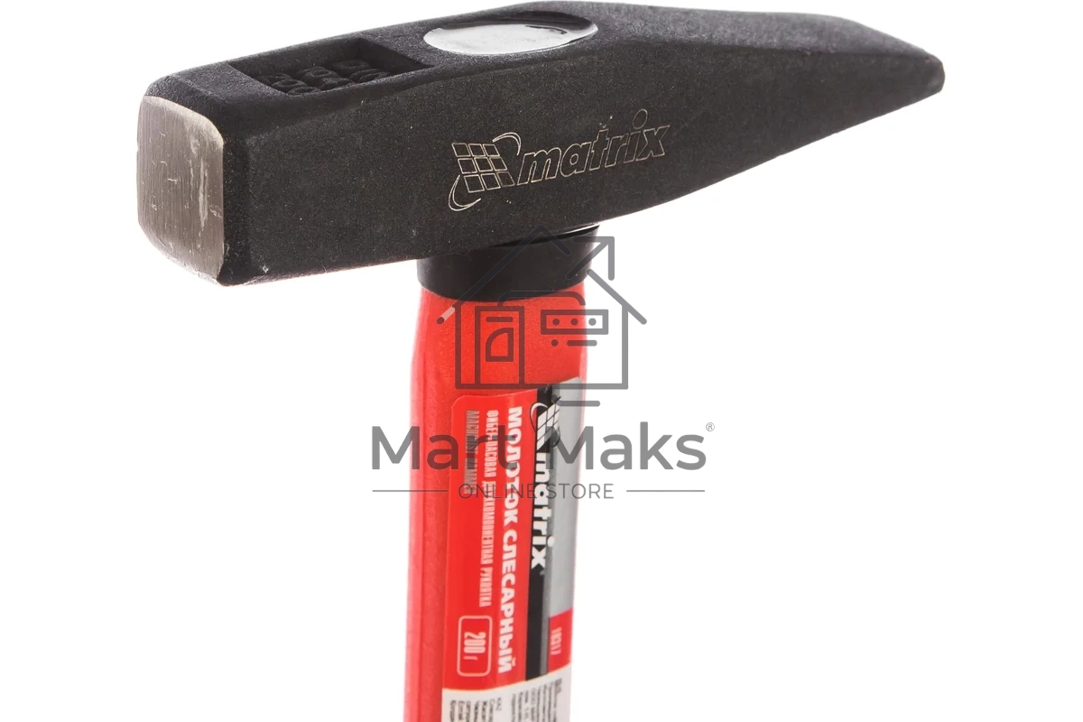Молоток слесарный Matrix 10317, 200 г, фибергласовая обрезиненная рукоятка