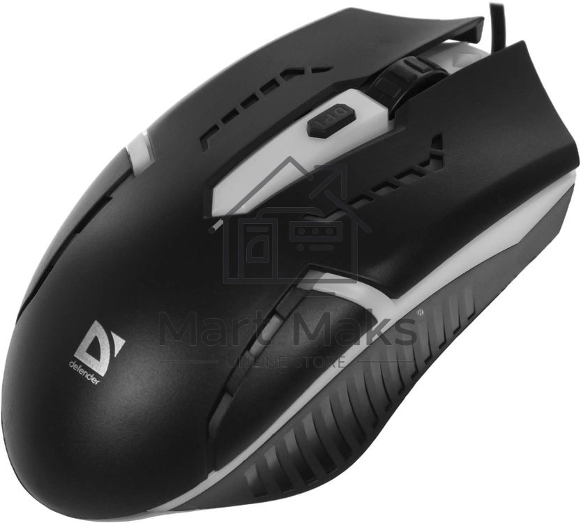 Мышь проводная Defender Flash MB-600L черный, 1200 dpi, USB, кнопки - 4