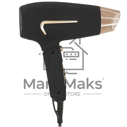 Фен Zelmer TRAVEL ZHD8321 черный/золотистый, 1600 Вт, компактный