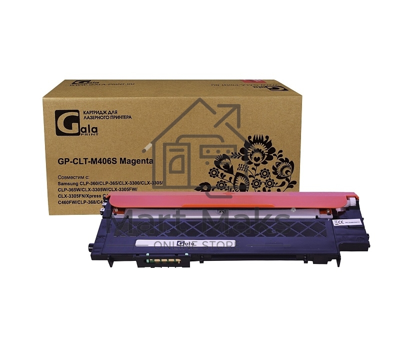 Картридж GalaPrint GP-CLT-M406S Magenta (1000 стр) для Samsung CLP-360/CLP-365/CLX-3300/CLX-3305/CLP-365W/CLX-3305W/CLX-3305FW/CLX-3305FN/Xpress C410/C410w/C460W/C460FW/CLP-368/C410/C460