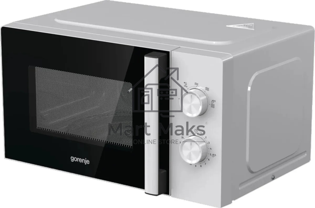 Микроволновая печь Gorenje MO20E1WH белый, 20 л, 800 Вт, переключатели - поворотный механизм