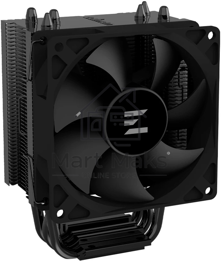 Кулер ZALMAN CNPS4X BLACK V2, 92mm FAN, 3 HEAT PIPES, 4-PIN PWM, 800-2000 RPM, 29DBA, HYDRO BEARING, LGA1851/1700, AM5/AM4, screw type installation