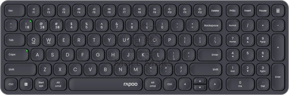 Клавиатура Rapoo E9310M беспроводная, Bluetooth, радиоканал, серый