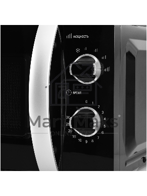 Микроволновая печь Kraft KF20MW7B-203M черный, 20 л, 700 Вт, переключатели - поворотный механизм