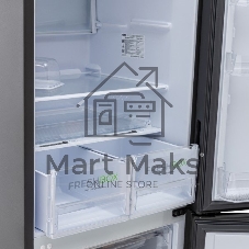 Холодильник Бирюса B-W6133 графит двухкамерный 210/100 л морозилка снизу, аавтоматическое оттаивание