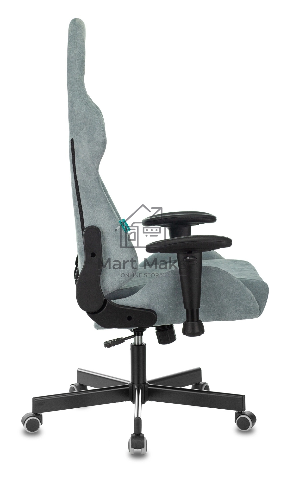 Кресло игровое Бюрократ VIKING KNIGHT LT28 FABRIC серо-голубой крестовина металл/пластик