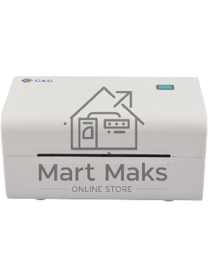 Принтер наклеек G&G GG-D420 стационарный, прямая термопечать, 203 dpi, 152 мм/сек, USB, белый