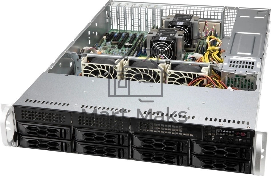 Компьютерный корпус Supermicro CSE-LA25TQC-R609LP, 2U Dual and Single Intel and AMD CPUs, 7 low-profile expansion slot(s), 8 x 3.5