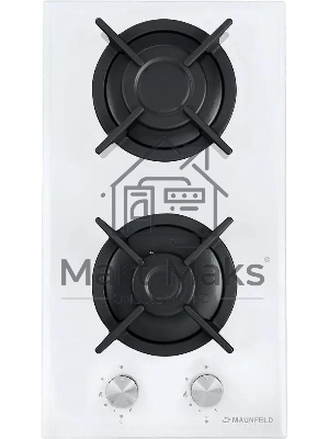Газовая варочная панель Maunfeld EGHG.32.1CW/G, 2 конфорки, закаленное стекло, белый