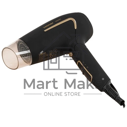 Фен Zelmer TRAVEL ZHD8321 черный/золотистый, 1600 Вт, компактный