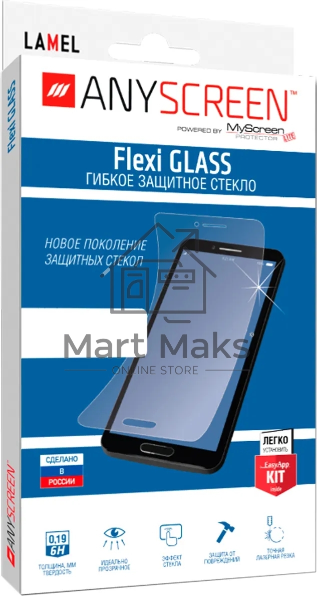 Защитное стекло AnyScreen Flexi Glass для Samsung Galaxy A9 (2018), прозрачный