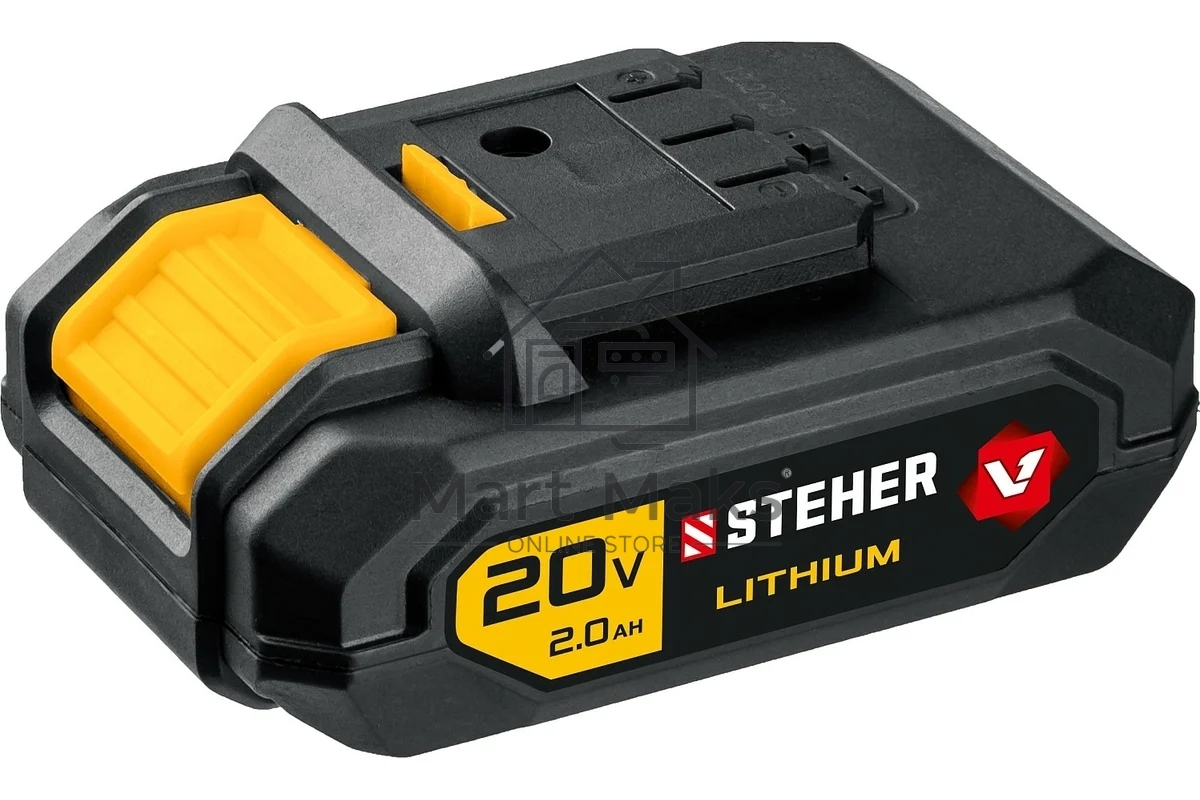 Дрель-шуруповерт STEHER CDB-200-1, Аккумуляторная, 20В, Кейс