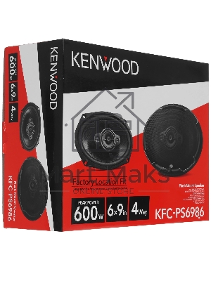 Колонки автомобильные Kenwood KFC-PS6986 600Вт 88дБ 4Ом 15x23см (6x9дюйм) (ком.:2кол.) коаксиальные четырехполосные