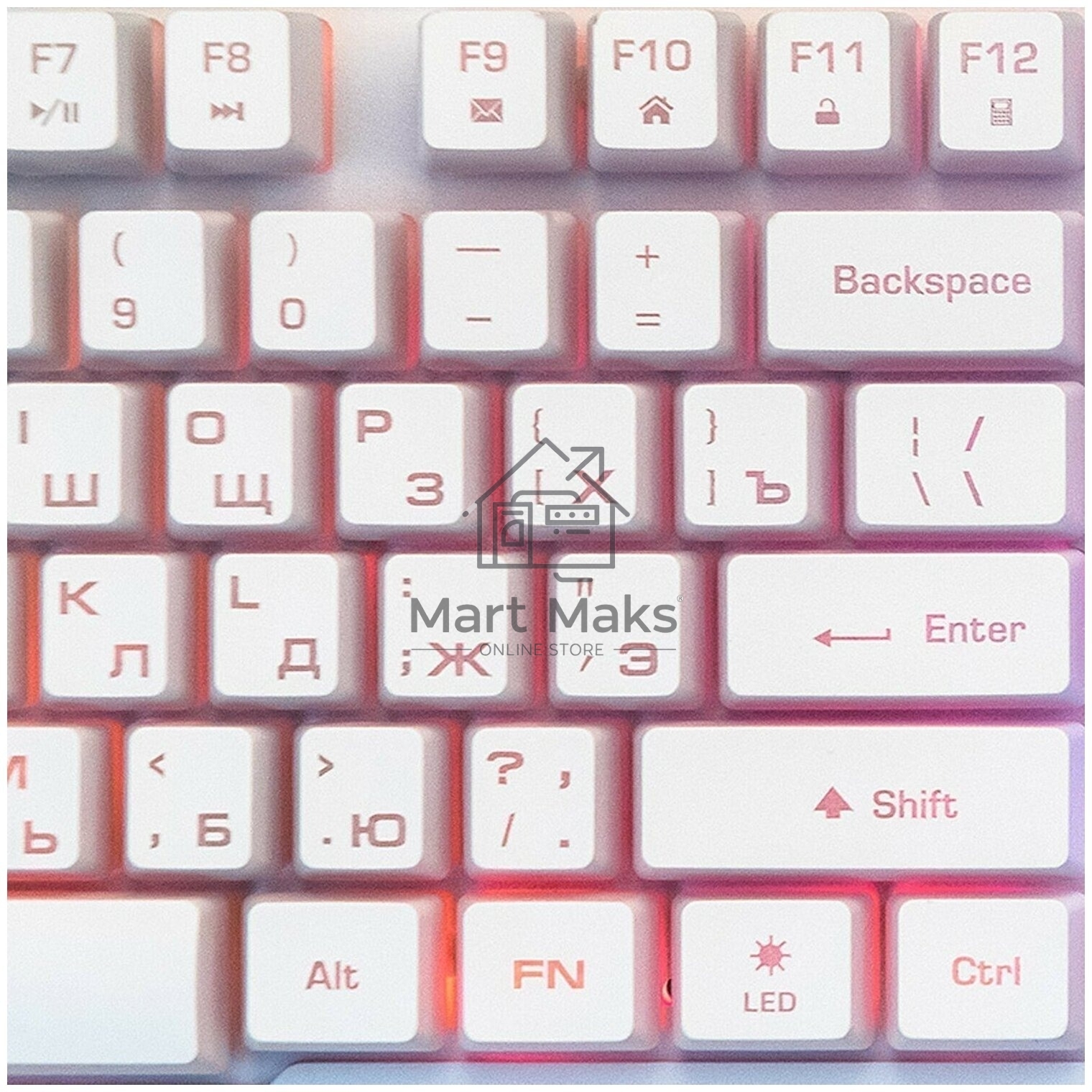 Комплект клавиатура+мышь Nakatomi KMG-2305U проводной, USB, 1600 DPI, белый