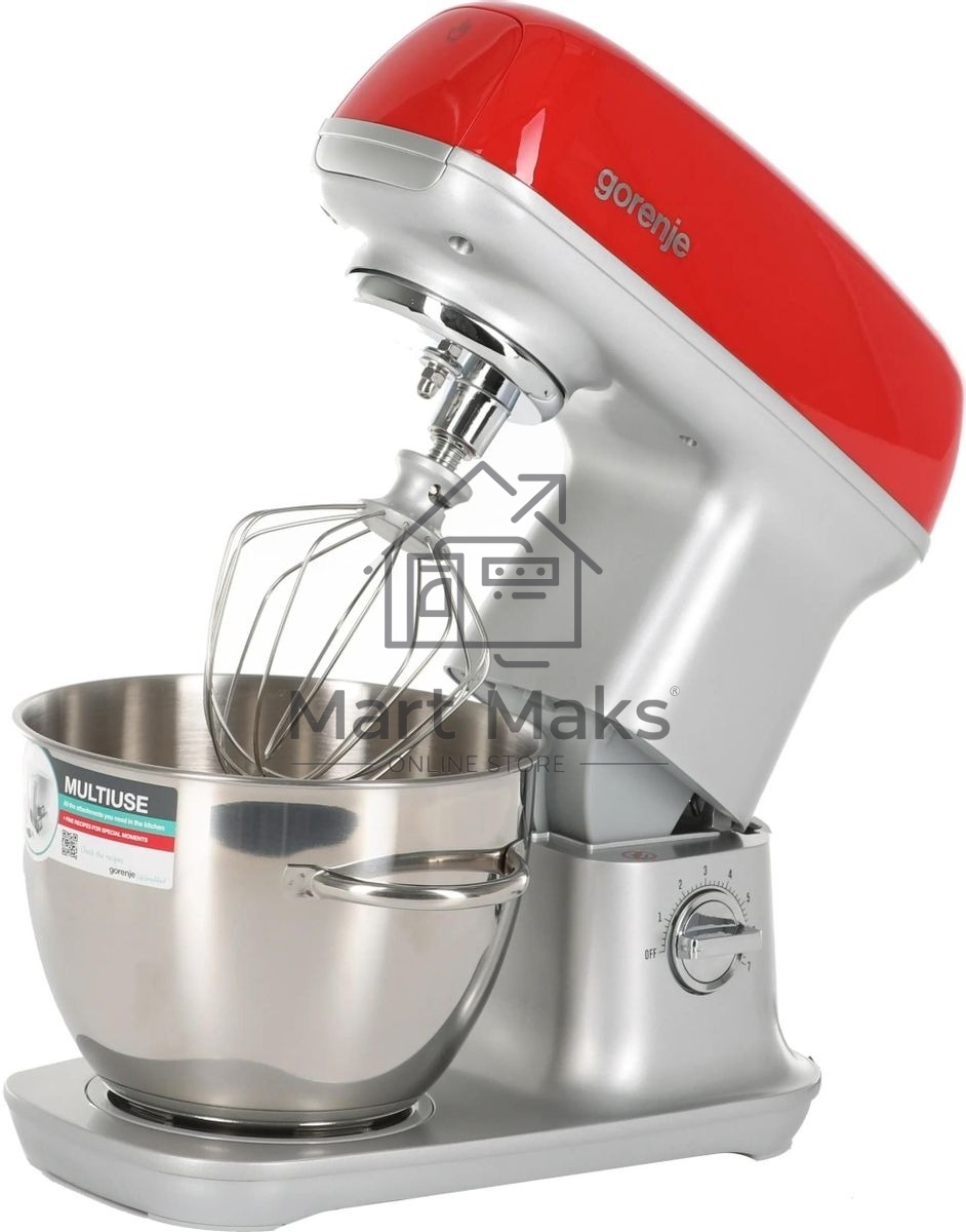 Кухонная машина Gorenje MMC1000RLR планетар.вращ. 1000Вт красный